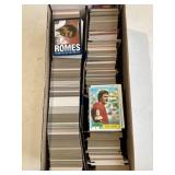 Box of football cards 1980-89