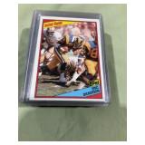 Stack of vintage football cards