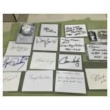 15 packers autographed index cards
