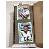 Box of vintage 1970s football cards