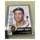 Sibby Sisti Braves Autograph