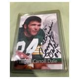Carroll Dale Autographed Card