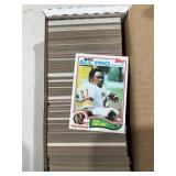 Box of football cards 1980-89