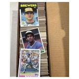 Box of vintage baseball cards