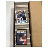 Box of vintage football cards