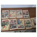 7+/- comics missing covers, NOT COMPLETE