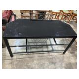 Entertainment Center - Glass Top, WIne Holder