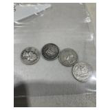 4 US Silver Quarters