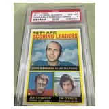 Jan Stenerud 1972 Topps scoring leaders PSA 8