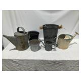 Vintage Watering Cans - Qty. 3, Buckets - Qty 3