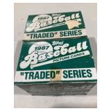 2-1987 topps traded baseball set