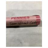 Roll of teens wheat cents