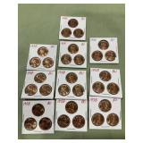 10- holders 1958 BU Wheat Cents 30 coins