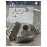 40 pre 1960 Jefferson Nickels