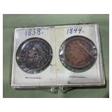 2 US Large Cents