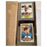 Box of 1980 topps football cards