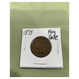 1875 Indian head cent