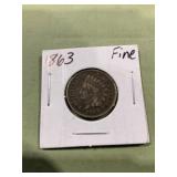 1863 Indian head cent