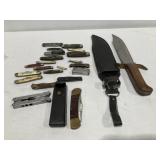 Assorted Pocket Knives, Large Knife