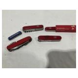Swiss Army Knives - Qty 3, Assorted Knives - Qty 2