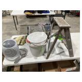 Holmes 1 TOuch Space Heaterr, Step Ladder, Bucket
