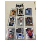 10- NBA game used jersey cards