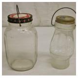 Antique Glass Jars set of 2