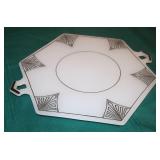 Art Deco Chezlovakian  Glass Platter