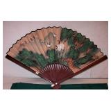 Vintage Oriental Wall Fan in original box