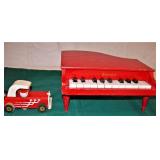 Vintage Schoenhut Piano & Wood Car