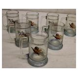 Princess House Wild Bird Beer Stine set of 7