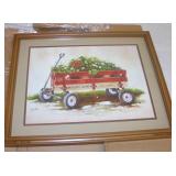 Homco Wagon Picture Signed