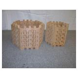Hand Crafted Wood Planters set of 2