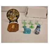 Green Depression Sherbet Plate Misc. Items