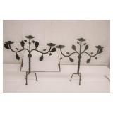 Vintage Iron Candle Holders set of 2