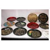 Collectible State Serving Trays Lot of 12