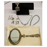 Vintage Estate Jewlery Vanity Mirror orig. box