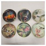 Qua Lemonds Hummingbird Collectors Plates6pc