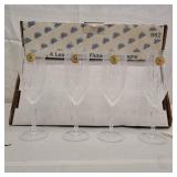 Princess House Fluted Champagne Glasses 4pc