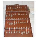 Collector Spoons w Wall Rack 49 Spoons