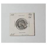 1966 Off Center Die Nickle