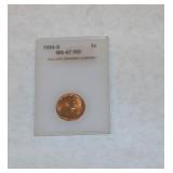 1954 S Graded Penny