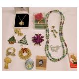 Vintage Estate Jewelry Broaches & Necklaces