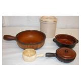 Vintage Crock & Brown Pottery Lot