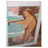 Plaster & Tile 3D Sculpture on Board 29" X 34"