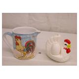 Rooster S & P Shakers & Pitcher
