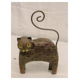 Copper Cat Candle Holder