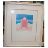 Signed M Wiscombe Lounge Beach 28" X 24"