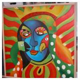 Signed Hillmer Oil On Canvas 31" X 31"