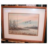 George Wise 1981 Signed Water Color 21" X 17"